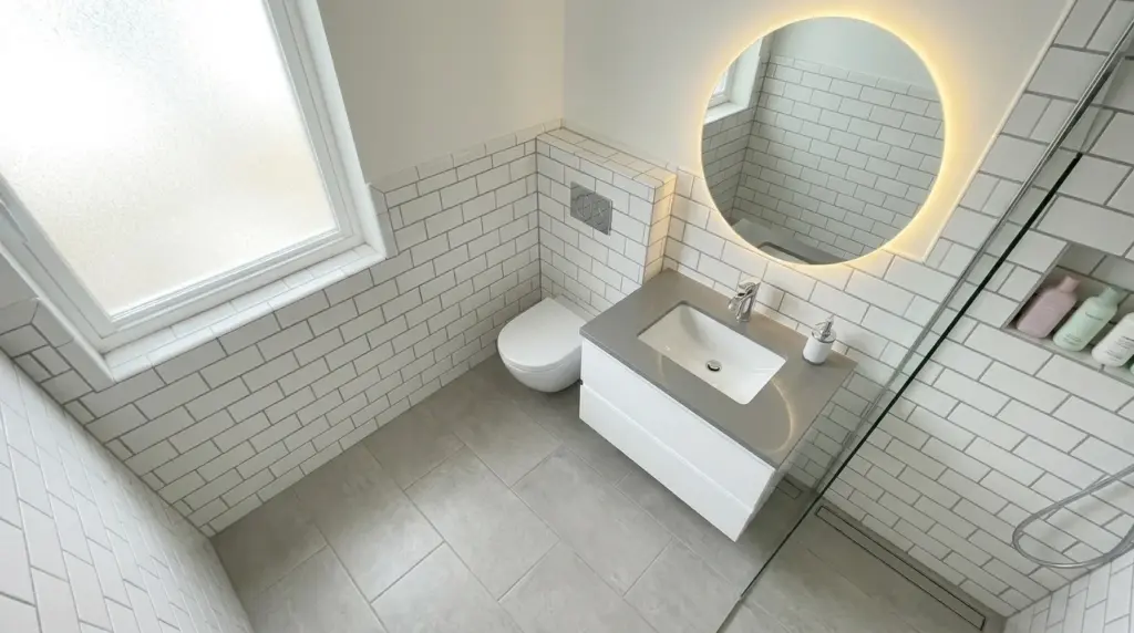 Baño pequeño reformado con trucos para parecer más grande — soluciones desde 30 euros